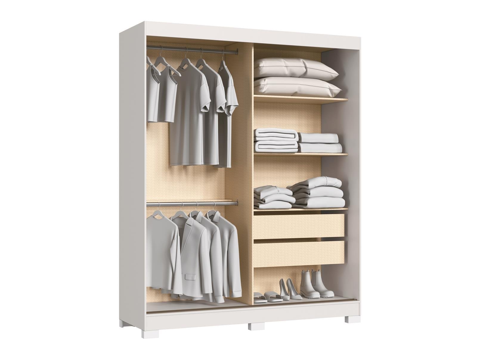 Guarda-Roupa 2 Portas de Correr Rudá Branco Line - Imagem 2