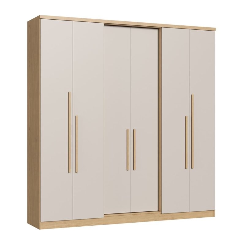 Guarda-Roupa 6 Portas Sonata New Angelin/Off White