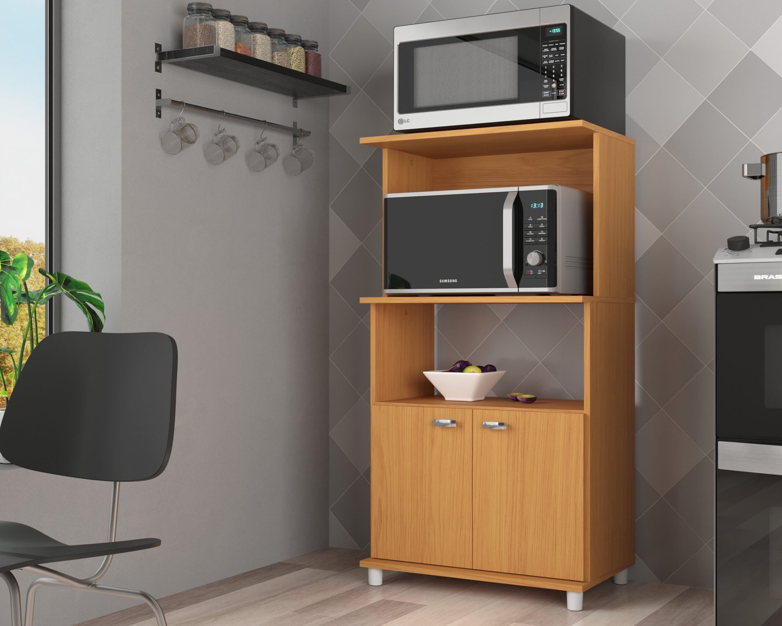 Balcão Forno/Micro 2 Portas Dallas - Imagem 3