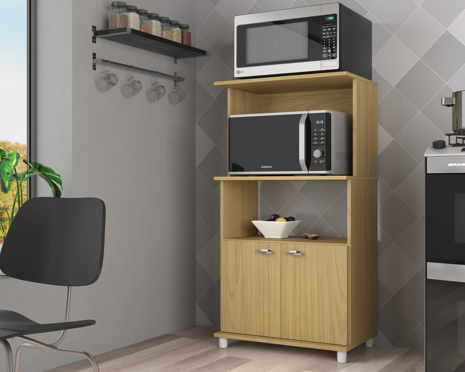 Balcão Forno/Micro 2 Portas Dallas - Imagem 2