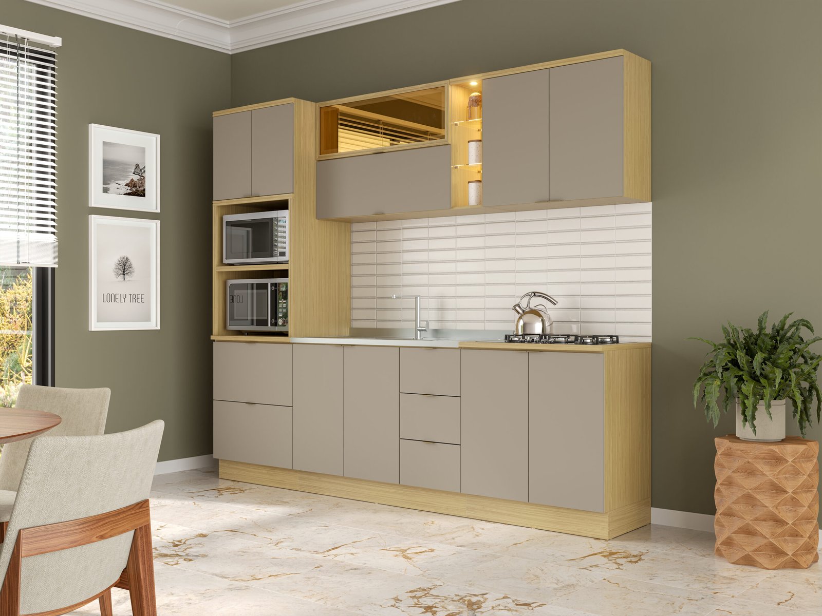 Cozinha Modulada Ellite 100% MDF - Imagem 6