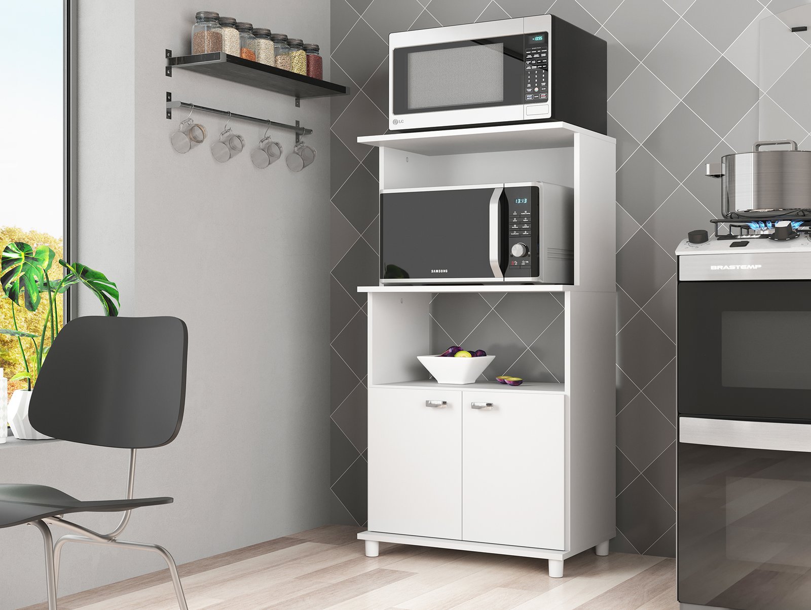 Balcão Forno/Micro 2 Portas Dallas